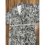 Nasty Gal ‎ Zebra Print Longline Blazer Women’s Size 14 Black White Jacket NWOT Photo 6
