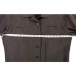 Chico's  Shirt Jacket Women L Chocolate Brown Button Pockets Modern Travel Shacket Photo 7