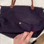 Longchamp Deep Purple Tote with Brown Accents Photo 7
