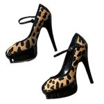 ALDO Leopard Print Pony Hair Peep Toe Platform Photo 1