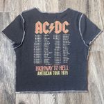 AC/DC Charcoal Grey Graphic Rock Band Baby Tee T Shirt Vintage American Tour #88 Gray Size undefined Photo 3