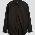 Gap  | Linen Cotton Poplin Big Shirt Solid Black Oversized Button Down Top | XXL Photo 0