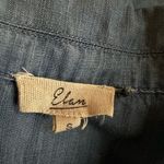 Elan  Denim Ruffled Mini Dress Tencel Sleeveless Pockets Casual Vacation Chambray Photo 1