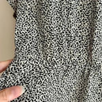 Sienna Sky  Dalmatian Print Black and White Button Down Peplum Blouse, Size Med Photo 8