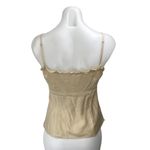 Ann Taylor Women's Gold Silky Satin Ruffle Sleeveless Cami Camisole Tank Top 4 Photo 1