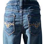 Cache Denim Embroidery Embellished Jean Pant Ankle Crop Stretch New NWT $98 Photo 1