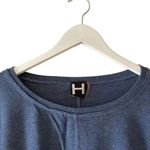 H by Bordeaux  Blue Navy Soft Boat Neck Dolman Long Sleeves SZ L Photo 4