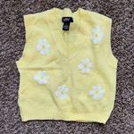 Just Polly Floral Yellow Vest Sz S Photo 0
