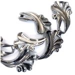 1940’s RHODIUM PLATED SOLID 925 STERLING CHOKER NECKLACE & EARRING STUNNING SET Silver Photo 9