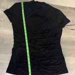 Guess Black Ruched Cut Out Blouse Photo 5