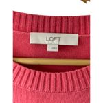 Loft Ann Taylor Pink Crewneck Sweater Ribbed Cuffs & Split Hem Women's Small Photo 3