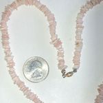 Vintage Light Pale Pink Puka Shell Chip Beads Boho Beaded Necklace Photo 2