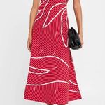 NWT LOVEBIRDS Rosie Sleeveless Striped Cotton Midi Dress in Crimson Size XL Red Photo 0
