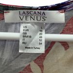 Lascana Venus Red Floral Tropical Short Sleeve V Neck Dress Womens Large Photo 10