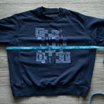 Aerie  Blue “Checked Out” Crewneck Sweater Size Small Photo 4