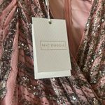 Mac Duggal Pink Embellished Long Sleeve Midi Dress Photo 4