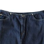 Liz Claiborne VTG  Denim Maxi Skirt Western Equestrian Boho Dark Wash Blue Sz 14 Photo 3