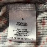 Hippie Rose  Ribbed Floral Print Short Sleeve Tie Front Top Photo 11