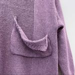 Purple V Neck Sweater High Low Pocket Size XS Photo 87