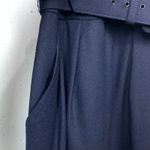 Lands' End Vintage  Wool Crewneck Dress Belted Knee Length Polyester Lined Skirt 8 Photo 13