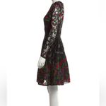 NWOT Elie Saab Floral Lace Black Dress Pink Size 4 Photo 3