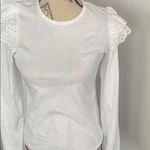 joe's jeans  White Ruffled Blouse Photo 0