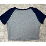 SheIn : Gray and Navy Baby Tee Photo 1
