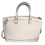 Henri Bendel  Ivory Saffiano Leather Convertible Crossbody Satchel Photo 2
