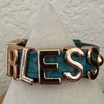 BCBG Generation "FEARLESS" Bracelet | Teal Faux Leather & Gold Photo 2