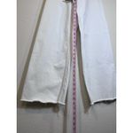 ZARA Jeans Womens 2 White The Marine Straight Wide Leg Frayed Hem High Rise Photo 3