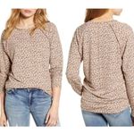 Caslon  Animal Print Leopard Sweater Women's XS Tan Boho Hippie Preppy Classic Photo 1