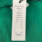 Michael Stars Sona Dress Kelly Green NWTs Gauzy Long Sleeve size XS Double Cloth Photo 13
