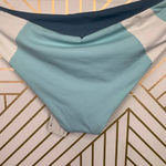 l*space L* Johnny Classic Bikini Bottom in Teal Blue and White Size US Large Photo 5