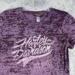 Bravado Harley Davidson Womens Medium Purple Burnout Tee Vintage Biker Chic Photo 3