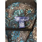 Susan Graver Women's Blouse XL Blue Gray Paisley Photo 2