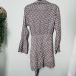 Free People NEW  Rillo Beach Summer Shirtdress Tie Front Extra Small Brown Cream Photo 6