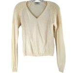 Moschino  Ivory Wool & Angora V-Neck Sweater Size 8 Photo 0