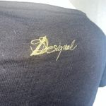 Desigual  ALACANT 40T2478 Short Sleeve T-Shirt Top Low Hem Applique Print Black S Photo 4