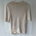 Vintage Ann Margret Tan Reindeer Holiday Lightweight Short Sleeve Sweater M Brown Size M Photo 7