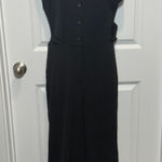 Nine Britton NWT  Black Cap Sleeve Collared Wide Leg Jumpsuit Large Stichfix Photo 0