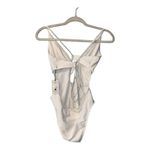 Shade & Shore  White Plunging Neckline One Piece Swimsuit, Small Photo 2