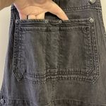 Gap  Acid Wash Black Adjustable Razorback Overalls Pockets and Side Buttons- M Photo 5