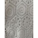 AQUA ‎ Bright White Boho Crocheted Puff Sleeve Top Size Medium Photo 3