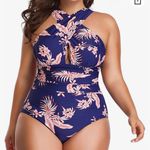 You dian Tummy Control Ruched Front Cross Backless one piece swimwear Photo 2