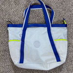 Kipling  White and Blue Tote Bag with Neon Accents Photo 0