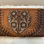 Montana West American Bling by Brown Leather & Studs zip wallet NWOT Photo 4