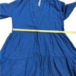 by Anthropologie Cobalt Blue Tiered Mini Dress Boho Lightweight Effortless XXS Photo 6