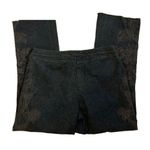 St. John Couture Jeans Sz 12 Wide Leg Raw Hem Embroidered Preppy Cropped Casual Photo 4