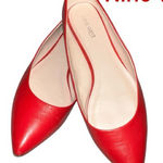 Nine West  Bold Red leather pointy toe flats. Ntn Photo 0