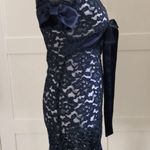 Lux navy lace dress with satin trims . Photo 1